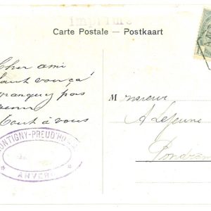 P3594 - AIRMAIL , BELGIUM, 21.10.1909. UNUSUAL HEXAGONAL AMBERES CANCEL