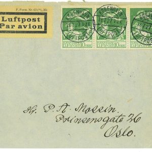 P3597 - AIRMAIL DENMAR KMÜLLER 50, 18.7.1927 COPENHAGEN – OSLO, 95 COVERS FLOWN