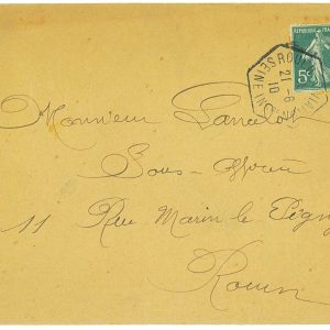 P3605 - AIRMAIL FRANCE 21.6.1910, SPECIAL CANCEL ROUEN MÜLLER 55 PIONEER FLIGHT