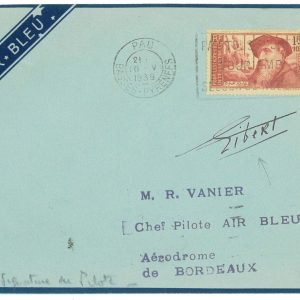 P3616 - FRANCE FIRST FLIGHT PARIS. BORDEAUX 10.5.1939, MÜLLER 447 A VIA AIR BLUE