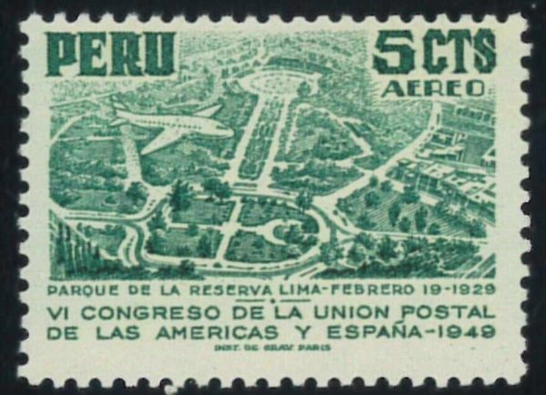 P3951 D - PERU, PA 87 YVERT, WITHOUT OVERPRINT , NEVER ISSUED MNH