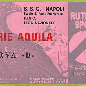 ZA1051  - Vecchio  BIGLIETTO PARTITA  CALCIO -  1977/1978: Napoli
