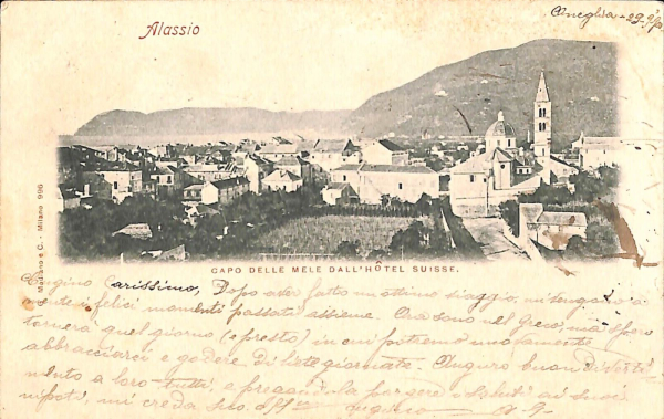 ab7180 -  CARTOLINA  D'EPOCA - Savona Provincia - ALASSIO