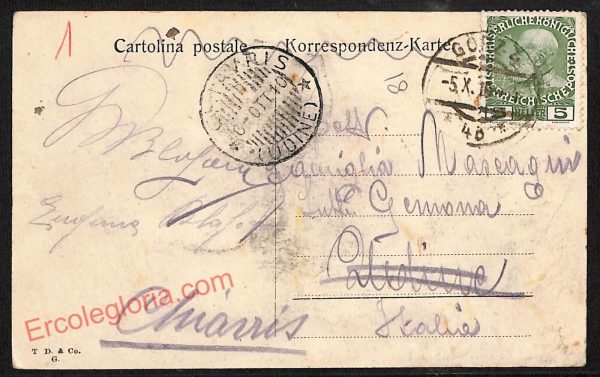 ag1675 - CARTOLINA D'EPOCA - Gorizia Città - Panorama  1910 - immagine 2