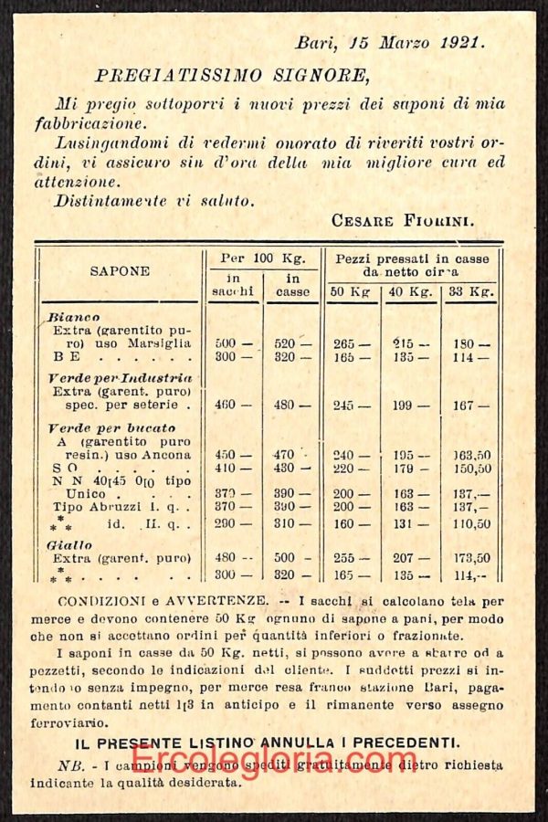 ae0771 - CARTOLINA  D'EPOCA - Bari Città - Cesare Fiorini - immagine 2