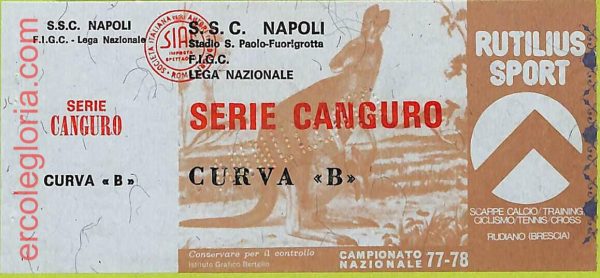 ZA1056 - Vecchio  BIGLIETTO PARTITA  CALCIO -  1977/1978: Napoli - immagine 2
