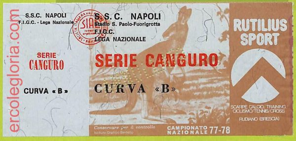 ZA1056 - Vecchio  BIGLIETTO PARTITA  CALCIO -  1977/1978: Napoli - immagine 3