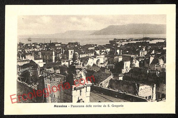 ag8502 - CARTOLINA D'EPOCA - Messina Città - Panorama