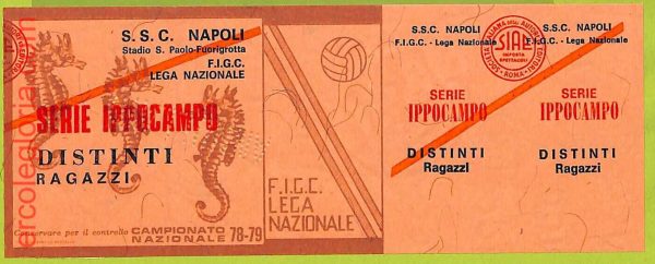 ZA1058 - Vecchio  BIGLIETTO PARTITA  CALCIO -  1978/1979: Napoli