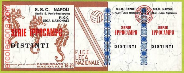 ZA1059 - Vecchio  BIGLIETTO PARTITA  CALCIO -  1978/1979: Napoli - immagine 3
