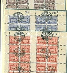 15250 - OLYMPIC GAMES 1928 - Postal History - URUGUAY - Used stamps  FULL SHEET