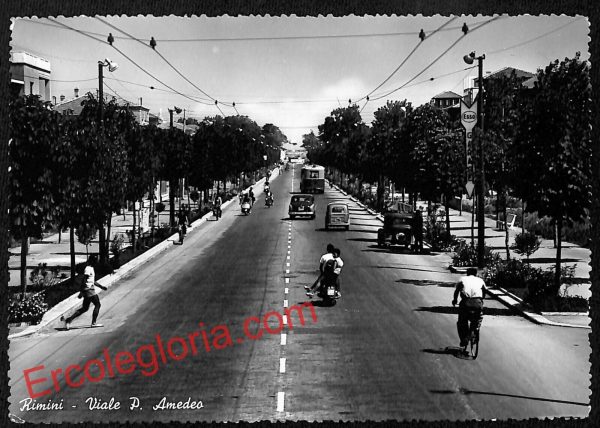 ai0567 - CARTOLINA D'EPOCA - Rimini Città - Viale P. Amedeo