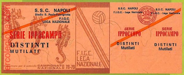ZA1061 - Vecchio  BIGLIETTO PARTITA  CALCIO -  1978/1979: Napoli