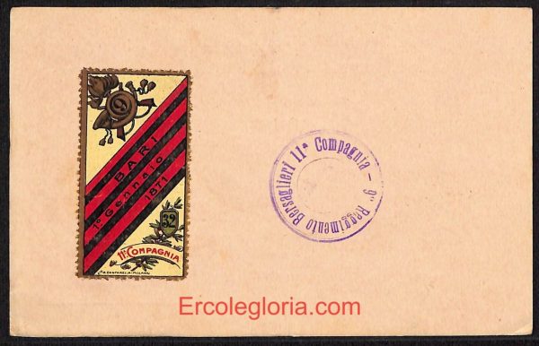 ae0792 - CARTOLINA  D'EPOCA - Bari Città - 32°  Battaglione Bersaglieri