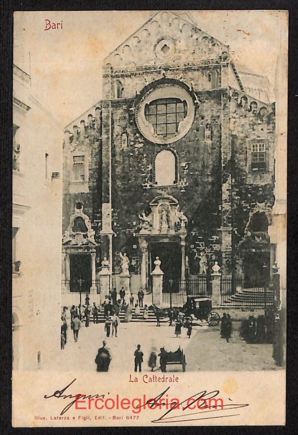 ae0796 - CARTOLINA  D'EPOCA - Bari Città - La Cattedrale