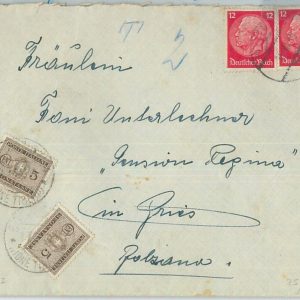 77389 - AUSTRIA - POSTAL HISTORY -  COVER from HEITERWANG to ITALY taxed 1939