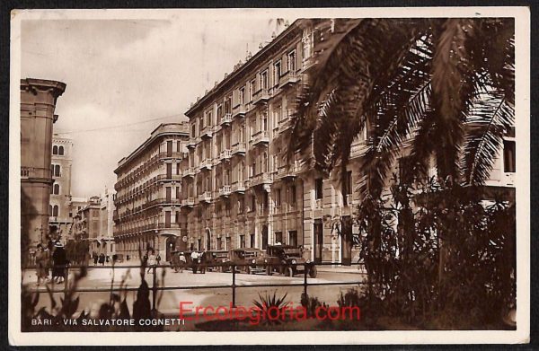 ae0801 - CARTOLINA  D'EPOCA - Bari Città - Via Salvatore Cognetti  1942