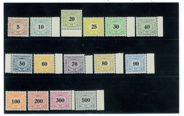 P 1248  -  SWITZERLAND, RAYLWAY SERVICE STAMPS SWISS CAT. 26/40 MNH, LUXUS