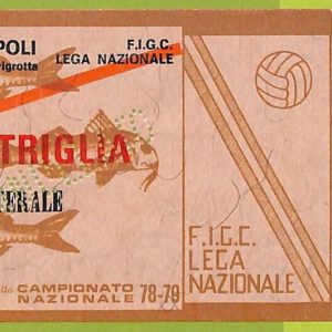ZA1110 - Vecchio  BIGLIETTO PARTITA  CALCIO -  1978/1979: Napoli
