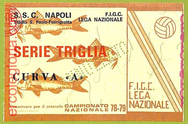 ZA1112 - Vecchio  BIGLIETTO PARTITA  CALCIO -  1978/1979: Napoli - immagine 2
