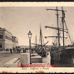 ae0802 - CARTOLINA  D'EPOCA - Bari Città - Dogana e Porto  1912