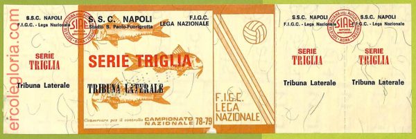 ZA1113 - Vecchio  BIGLIETTO PARTITA  CALCIO -  1978/1979: Napoli