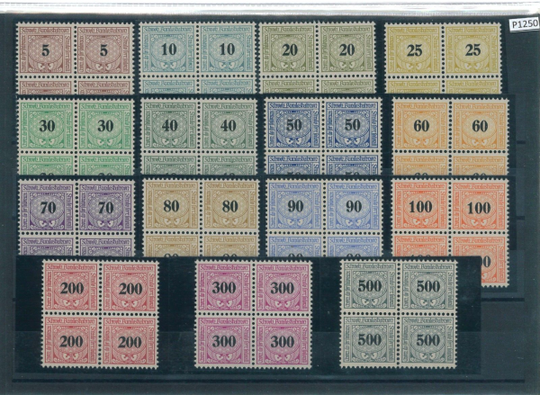 P 1250  -  SWITZERLAND -  RAILWAY SERVICE STAMPS Swiss Catalogue  26/40  MNH