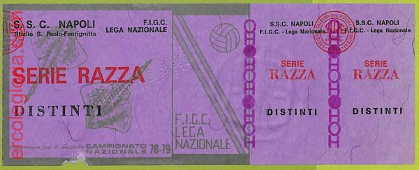 ZA1114 - Vecchio  BIGLIETTO PARTITA  CALCIO -  1978/1979: Napoli - immagine 2