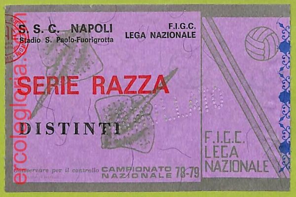 ZA1114 - Vecchio  BIGLIETTO PARTITA  CALCIO -  1978/1979: Napoli - immagine 3