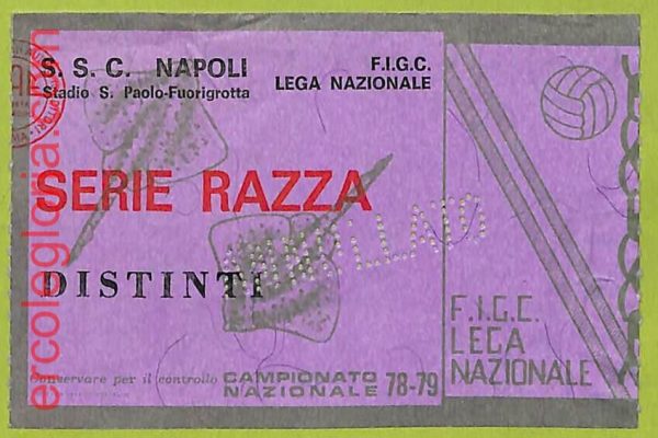 ZA1114 - Vecchio  BIGLIETTO PARTITA  CALCIO -  1978/1979: Napoli - immagine 4