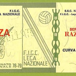 ZA1119 - Vecchio  BIGLIETTO PARTITA  CALCIO -  1978/1979: Napoli