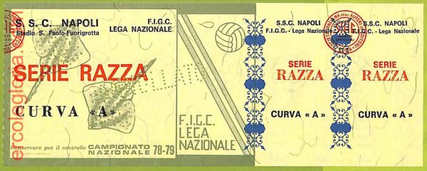 ZA1119 - Vecchio  BIGLIETTO PARTITA  CALCIO -  1978/1979: Napoli - immagine 2