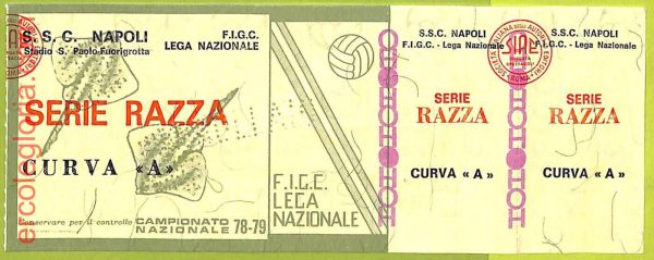 ZA1119 - Vecchio  BIGLIETTO PARTITA  CALCIO -  1978/1979: Napoli - immagine 3