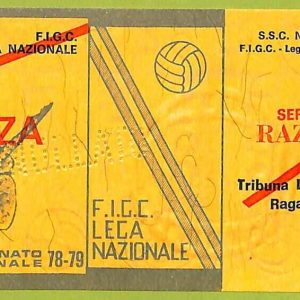ZA1120 - Vecchio  BIGLIETTO PARTITA  CALCIO -  1978/1979: Napoli