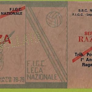 ZA1121 - Vecchio  BIGLIETTO PARTITA  CALCIO -  1978/1979: Napoli