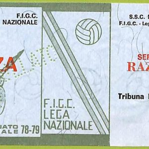 ZA1127 - Vecchio  BIGLIETTO PARTITA  CALCIO -  1978/1979: Napoli
