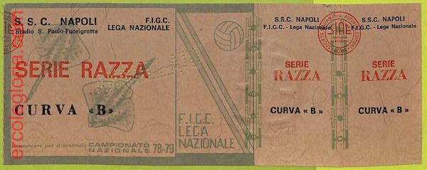 ZA1128 - Vecchio  BIGLIETTO PARTITA  CALCIO -  1978/1979: Napoli - immagine 2