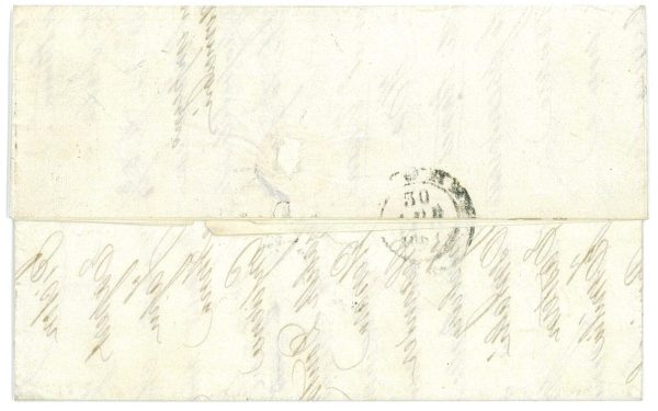 P3182 - ITALIA , DA GENOVA A LIVORNO, “LIVORNO VIA DI MARE C” IN ARRIVO 1861, - immagine 2