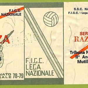 ZA1133 - Vecchio  BIGLIETTO PARTITA  CALCIO -  1978/1979: Napoli