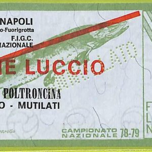 ZA1140 - Vecchio  BIGLIETTO PARTITA  CALCIO -  1978/1979: Napoli