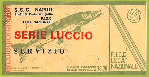 ZA1141 - Vecchio  BIGLIETTO PARTITA  CALCIO -  1978/1979: Napoli