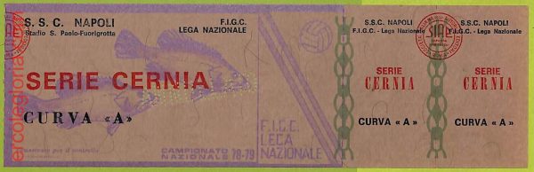 ZA1146 - Vecchio  BIGLIETTO PARTITA  CALCIO -  1978/1979: Napoli - immagine 2