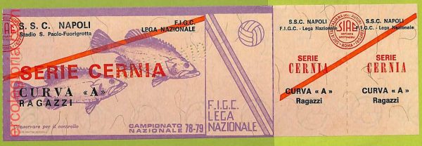 ZA1147 - Vecchio  BIGLIETTO PARTITA  CALCIO -  1978/1979: Napoli