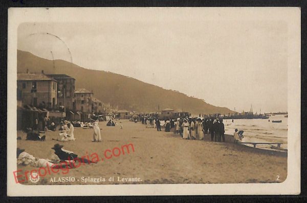 ag1173 - CARTOLINA D'EPOCA - Genova Provincia - Alassio  1911