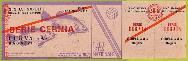 ZA1147 - Vecchio  BIGLIETTO PARTITA  CALCIO -  1978/1979: Napoli - immagine 2