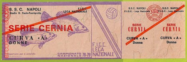 ZA1148 - Vecchio  BIGLIETTO PARTITA  CALCIO -  1978/1979: Napoli
