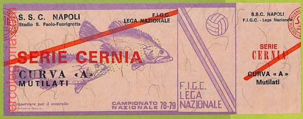 ZA1149 - Vecchio  BIGLIETTO PARTITA  CALCIO -  1978/1979: Napoli