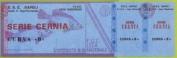 ZA1150 - Vecchio  BIGLIETTO PARTITA  CALCIO -  1978/1979: Napoli - immagine 3