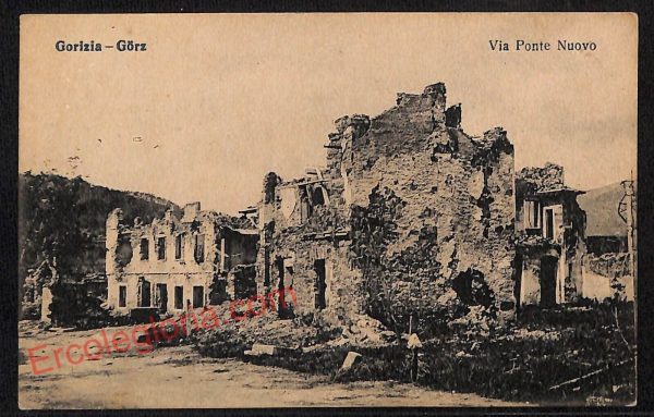 ag1716 - CARTOLINA D'EPOCA - Gorizia Città - Via Ponte Nuovo