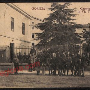 ag1725 - CARTOLINA D'EPOCA - Gorizia Città - Caserma del Fante in Via Trieste